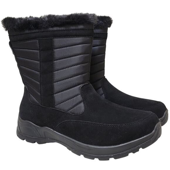 easy street Shoes - Easy Street Women Frazer Waterproof Mid-Calf Puffy Boots Size US 8WW Black